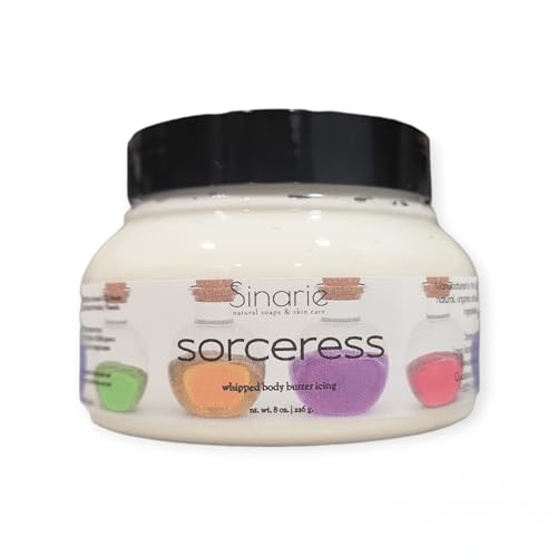 Sinarie Sorceress Whipped Body Icing Butter, 1 Count, 8 oz. | Coconut Free | Body Butter | Skin Care | Moisturizer | Lotion Soaps & Skin Care