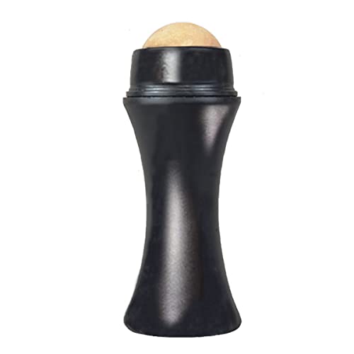 NGUP Oil Control On The Go Oil-Absorbing Volcanic Face Roller Oil Absorbing Control Roller Oil Control Facial Blotting Tool Volcanic Stone Face Roller(Black)
