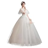 💙【EIGENSCHAFTEN】A Linien Spitzenapplikationen, bodenlang, bauschiges Tüll Design, sexy elegant.