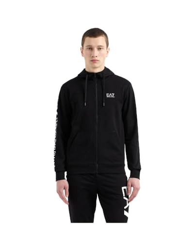Emporio Armani Felpa Con Cappuccio Logo Ea7 Series In Cotone
