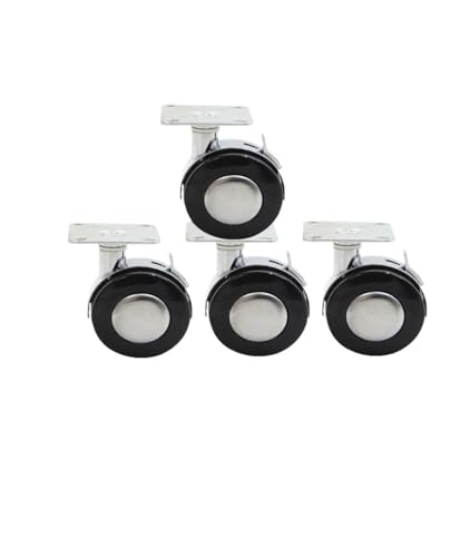(Pack of 4) 2-inch Cabinet casters Coffee Table Pulley with Brake Universal Wheel Computer Flat Alloy