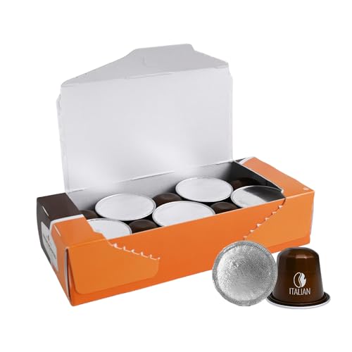 Image of Fresh Roasted Coffee, Italian Roast Espresso Capsules for Nespresso OriginalLine, Dark, Kosher, 60 Recyclable Aluminum Capsules