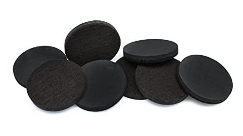 Slipstick Cb136 Premium Felt Furniture Sliders For Hardwood Floors (8 Pack) Reusable 3-1/2” Round Furniture Movers For Sliding On Hard Surfaces, Heavy Duty Felt & Rubber Foam, Black #TOP3