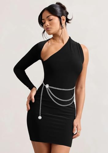 LIMHOO Multilayer Metal Waist Chain Long Tassel Chain Belt Belly Link for Women2