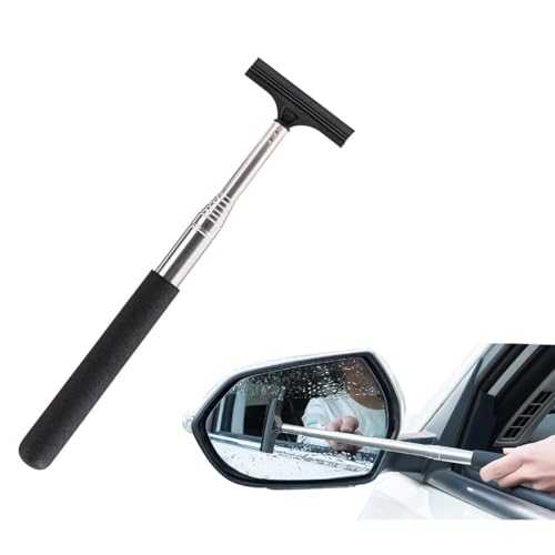 Side Mirror Squeegee Retractable Car Rearview Mirror Wiper Portable Car Mirror Squeegee for Rainy Foggy Weather Universal Car Accessories