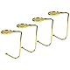 KEYIDO 4 Stück Weihnachtsstrumpf Halter Gold Kaminhaken Weihnachtsstrümpfe Metall Deko Weihnachten Stocking Holder Christmas Nikolausstrumpf Haken Weihnachtsstrumpfhalter Anti Rutsch
