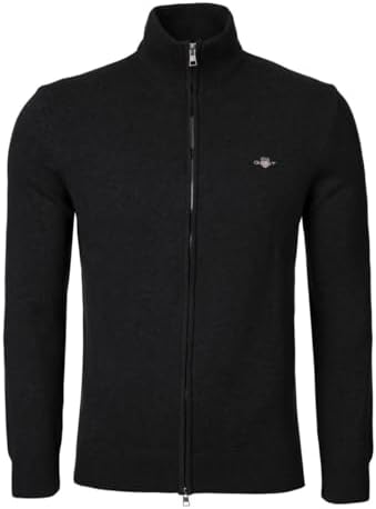 GANT Herren Casual Cotton Zip Cardigan Strickjacke