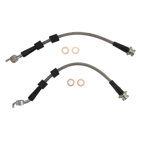 Image of TRQ Rear Performance Brake Hose Set Compatible with 2003-2007 Nissan Murano