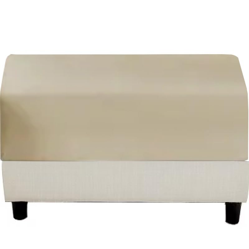 Stool Covers Square Rectangular Footstool Cover Stretch Ottoman Cover, Thicker Stretch Pouffe Cover Foot Stool Jacquard Velvet Slipcovers With Elastic Bottom, Machine Washable (Color : #16, Size : 1
