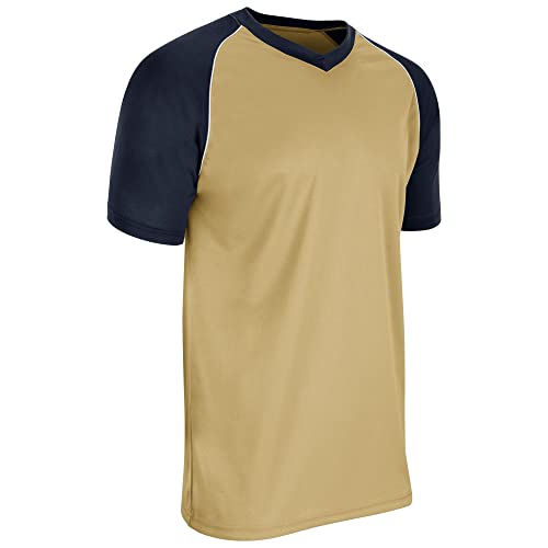 Maillot de baseball anti-transpiration en maille souple Vegas Gold Navy taille 2XL