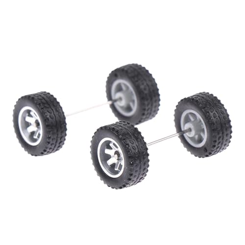 RCGOFOLLOW Lot de 4 Roues de Rechange à l'échelle 1/64 pour Voiture Miniature, Camion radiocommandé Enfant (), Argent, Tapez B