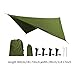 Bothyi Camping Tarp Camping Canopy Multifunctional Lightweight Sun Protection Hammock Canopy Tent Tarp Awning for Travel Yard Picnic, Green