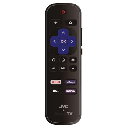 OEM Replacement Remote Control Compatible with All JVC HDR Roku Smart LED TVs Only Works with JVC Roku TV Not for Roku Stick and Roku Box (Netflix Disney Plus Apple TV+ HBO Max)