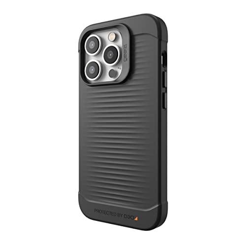 ZAGG Gear 4 Havana D30 Custodia protettiva compatibile con iPhone 14 Pro, sottile, antiurto, ricarica wireless, (nero)