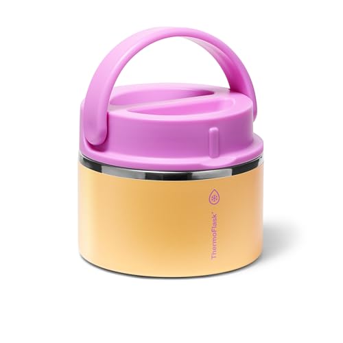 Image of ThermoFlask Insulated Food Jar with Leakproof Lid (12 oz, Candy Oasis) - Stainless Steel Food Containers for Hot & Cold Meals, Lunch, Soup & Snacks