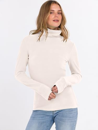 ANRABESS Women Turtleneck Top Long Sleeve Thermal Shirts Slim Fitted Basic Layer 2025 Fall Winter Outfits4