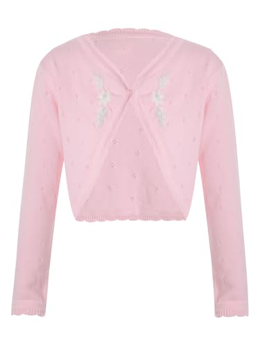 Kids Girls Bolero Shrug Cardigan Long Sleeve Open Front Coats Knitted Outerwear