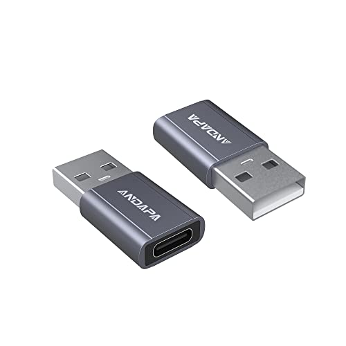 ANDAPA USB C to USB Adapter (2Pack) for iPhone 12 13 14 15 16 17 Mini Pro Max Airpods iPad pro Samsung Galaxy Note Google Pixel