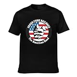 Safralite Grand Band Funk Railroad Shirt Men's Double Sided Pattern Printed T-Shirt, Cotton Crew Neck Short Sleeve Tops Black X-Large