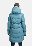 Ragwear wasserdichter Damen Wintermantel warmer Steppmantel lang mit Kapuze Pavla Intl Stone Blue25 Gr. M