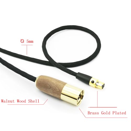 NewFantasia Replacement Upgrade Cable 4-pin XLR Balanced Cable Compatible with Sennheiser HD490 PRO, HD490 PRO Plus Headphones 6N OCC Copper Single Crystal Silver Plated Cord Walnut Wood Shell