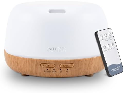 300ml Aromatherapy Diffuser with Remote Control, 7 Colors LED Lig...