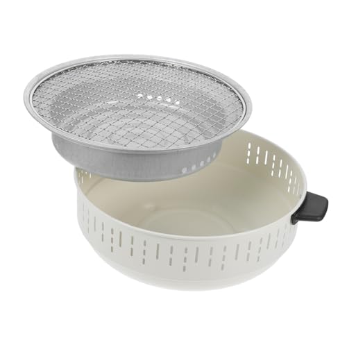 POPETPOP Parrilla Pequeño Calentador De Espacio Equipo De Cocina Al Aire Libre Rejilla Para Barbacoa Al Aire Libre Conveniente Herramienta De Barbacoa Para Acampar Planchar Blanco