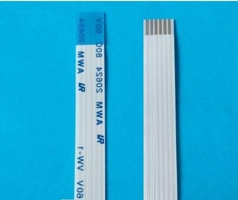 Gimax 100pcs FPC FFC Flexible Flat Cable 6 PIN 1.0 mm pitch Step Same Contact Sides Length 60 80 90 120 200 250 300 400 mm ZIF Type A - (Color: 250 mm Length)