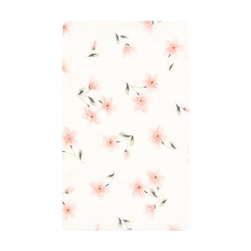 Image of Hudson Baby Unisex Baby Cotton Poly Flannel Burp Cloths, Pink Dainty Floral 10 Pack, One Size