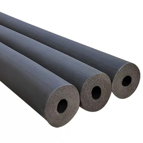 Zewnętrzna rura z pianki izolacyjnej przeciw zamarzaniu - 2 m elastyczna rurka opóźniona czarna pokrywa rury wodnej pasuje do 25-108 mm chroni przed zamarzaniem, idealna do użytku zimowego