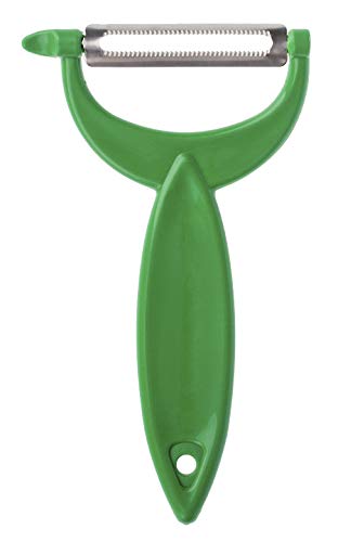 Pelador manual resistente para cocina - Pelador de verduras de hoja horizontal de metal - Pelador de manzanas de patata fácil Cover