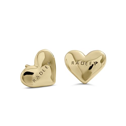 Boucles d'oreilles cœur martelé Radley plaqué or 18 carats tendance