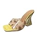 Sandalen Damen Mit Absatz Weiß Mode Frühlings- und Sommer-Frauen Sandalen Translucent High Heels Leopard-Druck High heels Reizvolle Schuhe im Stil Goldene Schuhe Damen Sneaker