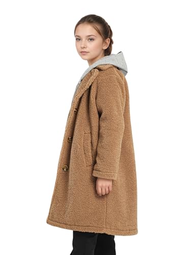 solomate Girls Fleece Jacket - Girls' Outerwear Jackets & Coats Long Fall Lightweight Dress Coat for Kids2