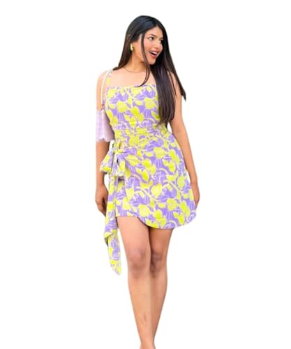 Leriya Fashion Women's Western Mini Dress | Floral Casual Outfit | Summer Short A-Line Fashion Wear