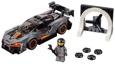 LEGO McLaren Senna 75892 assembled with minifigure and wind tunnel