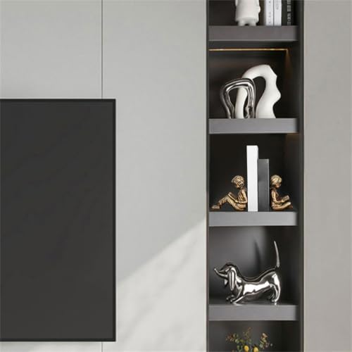 Sujetalibros de resina con estante bronce para soporte vertical de libros en casa 6