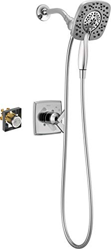Image of DELTA Ashlyn 17 Series Dual-Function Shower Trim Kit with 2-Spray Touch-Clean In2ition 2-in-1 Hand Held Shower Head with Hose, Chrome T17264-I (Valve Included)