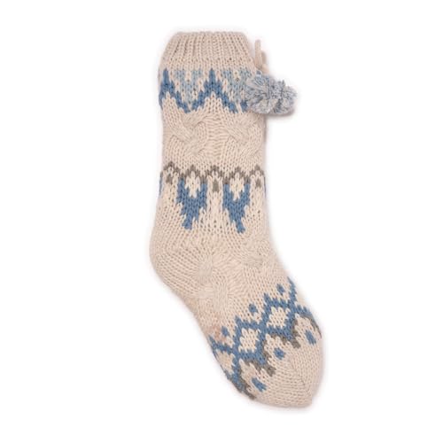 MUK LUKS Women's Chunky Fairisle/Cable Mix Cabin Socks