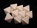 White Blank D8 Dice Set of 10
