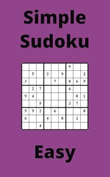 Paperback Purple Simple Sudoku Book, 9x9 Puzzles, 100 Pages, 5x8, Easy Book