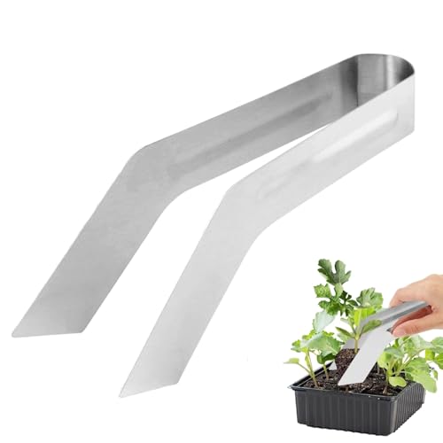 Tenazas para Trasplante de Plántulas de Acero Inoxidable 7.1 pulg miniatura 1