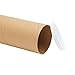 Juvale 10-Pack Mailing Tubes & Caps - 3 x 7 in Brown Mailer - Durable 3-Ply Spiral Round Cardboard Cylinder for Crafts & Secure Packaging