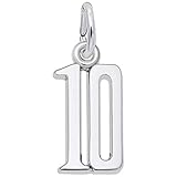 Rembrandt Charms Number 10 Charm, Sterling Silver