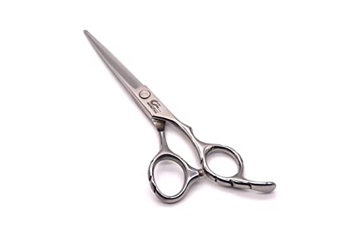 Tesoura Prata Profissional Umi Para Cortar Cabelo 6.0 Polegadas Fio Laser Para Cabeleireiro e Barbei