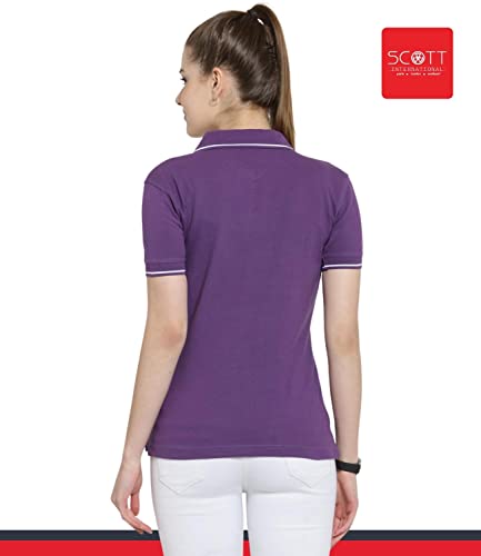 Image of Scott International Women's 100% Pure Organic Cotton Polo Regular Fit T-Shirt