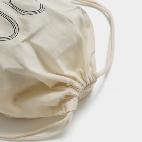 Image of Beddify Pack of 6 Cotton Travel Shoe Cover (14 X 16 Inch) Large Pouch Footwear Organizer Durable Drawstring Bags Suitable for All Size Footwear 100% Cotton Reusable & Washable Shoe Bags - Off White