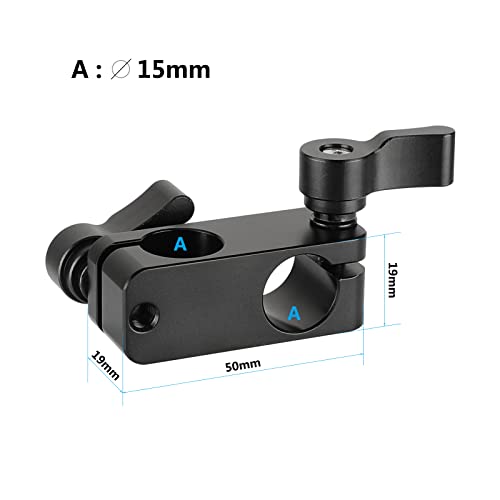 Image of CAMVATE 15mm Right Angle Rod Clamp for Video Camera DSLR Rig(Black)