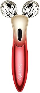 SUNMAY 3D Facial Massager Rollers Facial Lifting Massager - Microcurrent Skin Care Face Body Massager Firming Tools for V-Shaped Face Lift, Kneading, Body Slimming - Red
