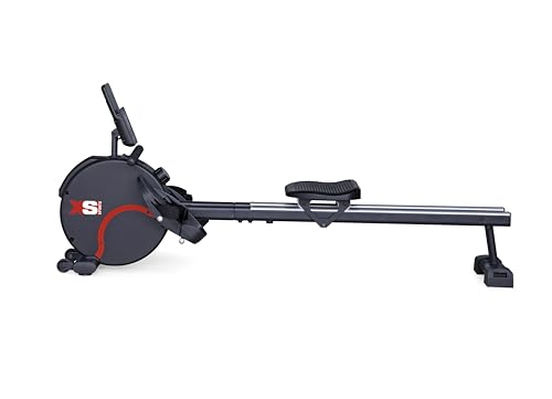 XS Sports R280 Home Rowing Machine-Aluminium Rail with 16 Level Inner Magnetic Adjustable Resistance - LCD Computer with Tablet Holder - Advanced Ultra Quiet Driving Belt- Indoor Fitness Rower - Image 4